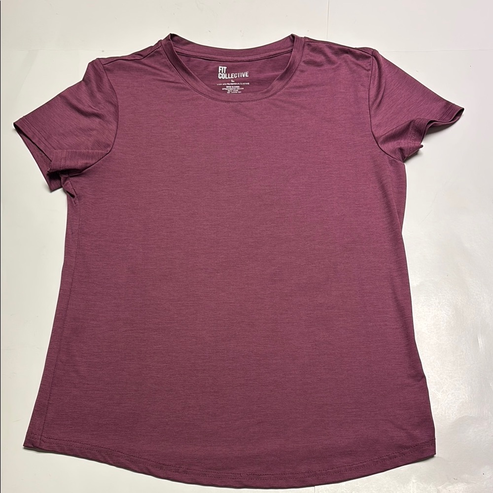 Fit Collective women’s plum colored athletic short sleeve top size L